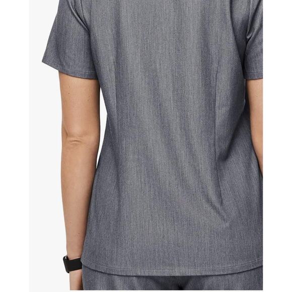 FIGS Catarina One-Pocket Scrub Top in Graphite Gray size Women's X Small - Picture 4 of 10